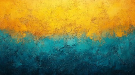 Fototapeta premium Abstract Art of Yellow and Teal Colors Creating a Bold Dynamic Background. Generative AI