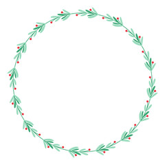 Christmas Leaft Ring Vector