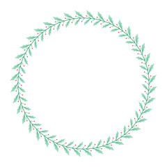 Christmas Leaft Ring Vector