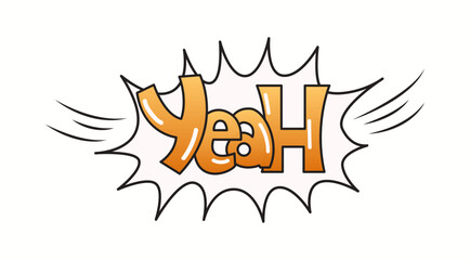 Dynamic pop art illustration with comic style exclamation using bold colors. Perfect for adding energy and enthusiasm to visual projects.