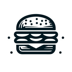 Hamburger Logo Fast Food Vector Illustration