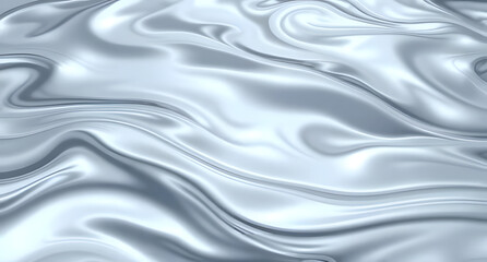 Abstract liquid metal waves background. Glossy mercury-like ripples in motion