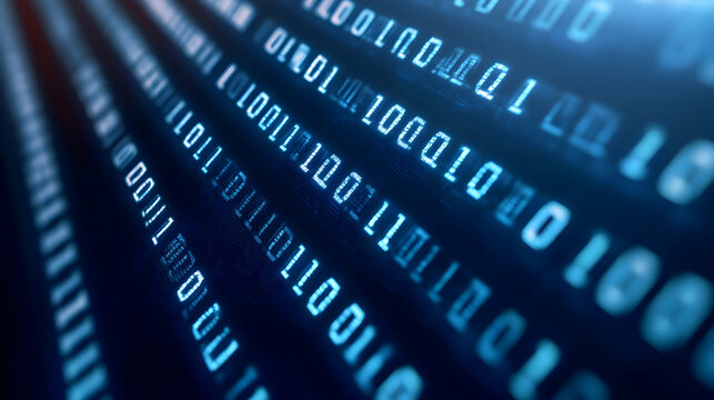 Abstract digital binary code background