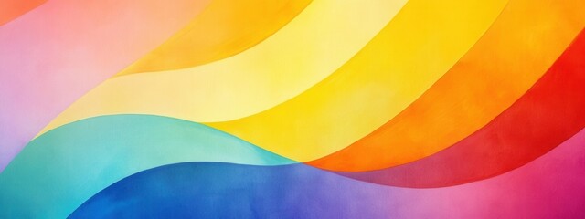 Obraz premium Vibrant Abstract Waves in Warm Colors Representing Energy and Movement in a Dynamic Composition