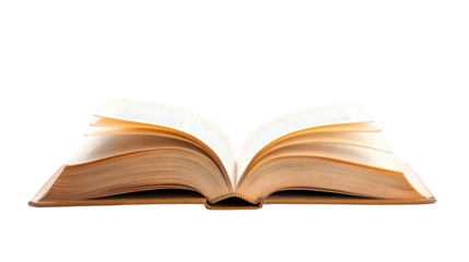 Open book on a black background, visual exploration of knowledge and learning 