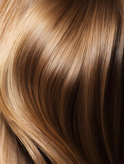 Close-Up of Silky Smooth Blonde Hair with Natural Highlights and Shine : Generative AI