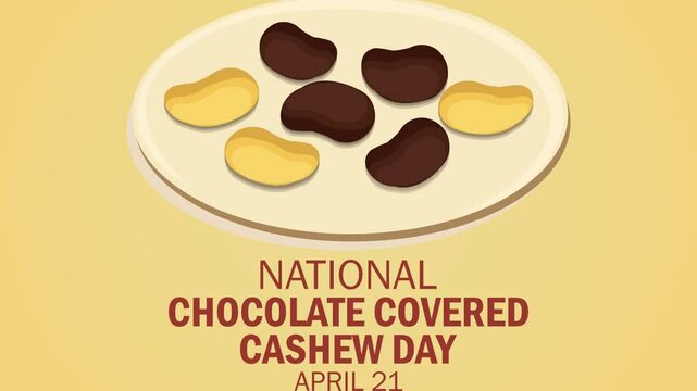 vector graphic of national chocolate covered cashew day good for national chocolate covered cashew day celebration. flat design. flyer design. flat illustration.	
