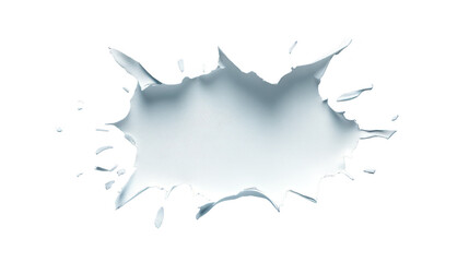 Obraz premium Intriguing visual, torn white paper with hole revealing negative space 