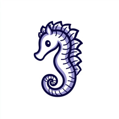Fototapeta premium Cartoon Seahorse Illustration Ocean Animal Marine Life Design