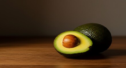Avocado Halves: A Still Life Study in Warm Light