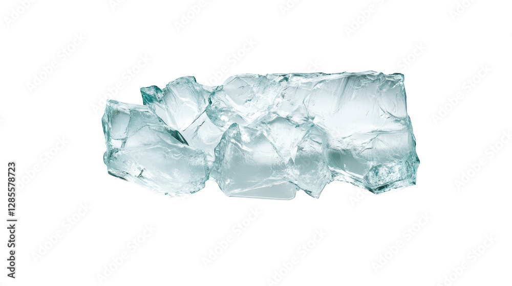 Canvas Prints cool and refreshing, closeup of sparkling ice cubes on black background