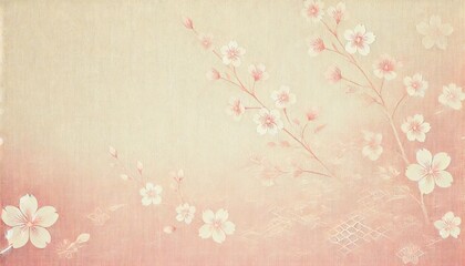 桜モチーフの柔らかな和紙背景 | 上品なピンクグラデーション