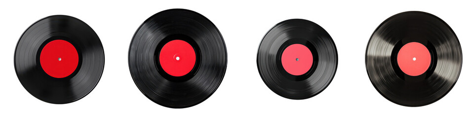 Retro Music Experience with Vinyl Records and Turntable  Vintage black vinyl records and classic turntable player creating an analog sound wave for music lovers and audiophiles