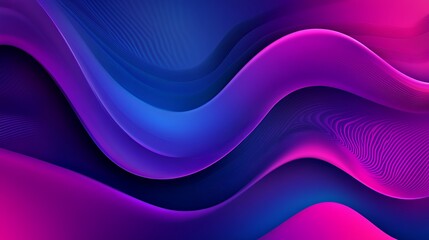 Abstract Purple and Blue Wave Abstract Design