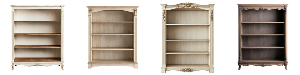 Elegant and Ornate Vintage Wooden Cabinets Bookshelves and Shelving Units for Luxury Home Interior Design and Decor  Classic Traditional Antique and Decorative Wooden Furniture Pieces