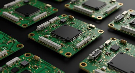 Green Circuit Boards Microchip Technology Electronic Components Computer Hardware