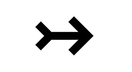 Bold Black Arrowhead Right Navigation Interface Graphic Symbol