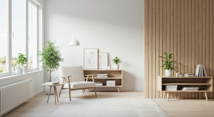 Serene Minimalism: A Bright and Elegant Living Space
