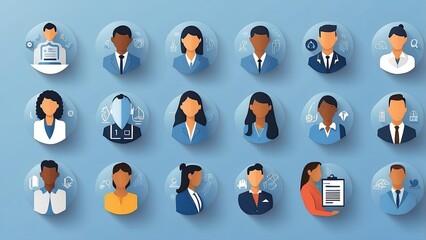 Assistance and Support Icon Set: Featuring Service, Aid, Guidance, Relief, and Backing Icons in Simple Line Vector Style.