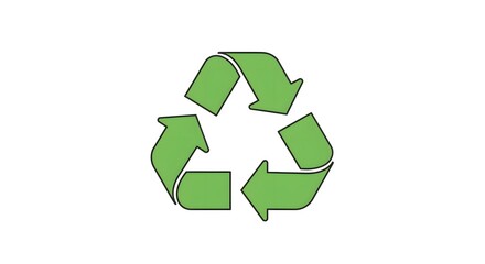 Obraz premium Green Recycling Arrows EcoFriendly Symbol for Waste Reduction