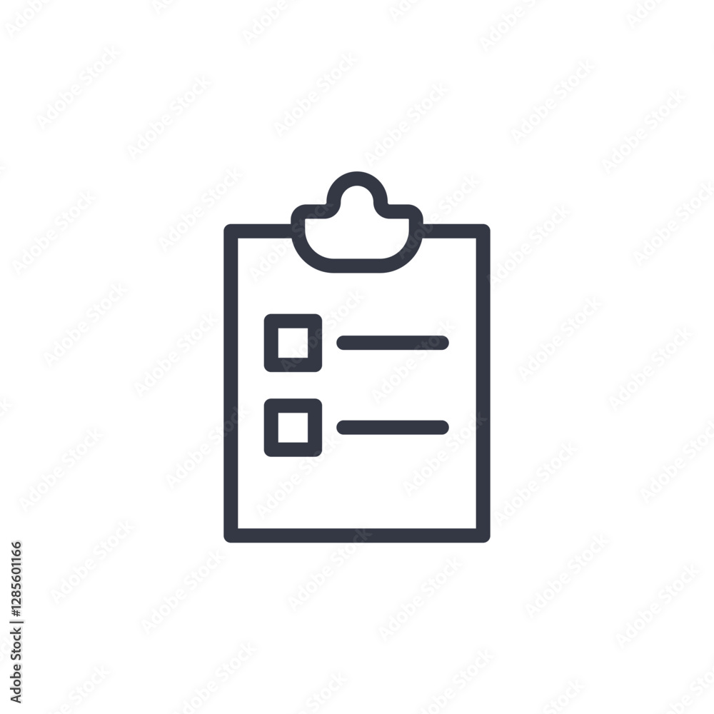 Poster clipboard icon symbol vector sign isolated on white background illustration for graphic and web desi