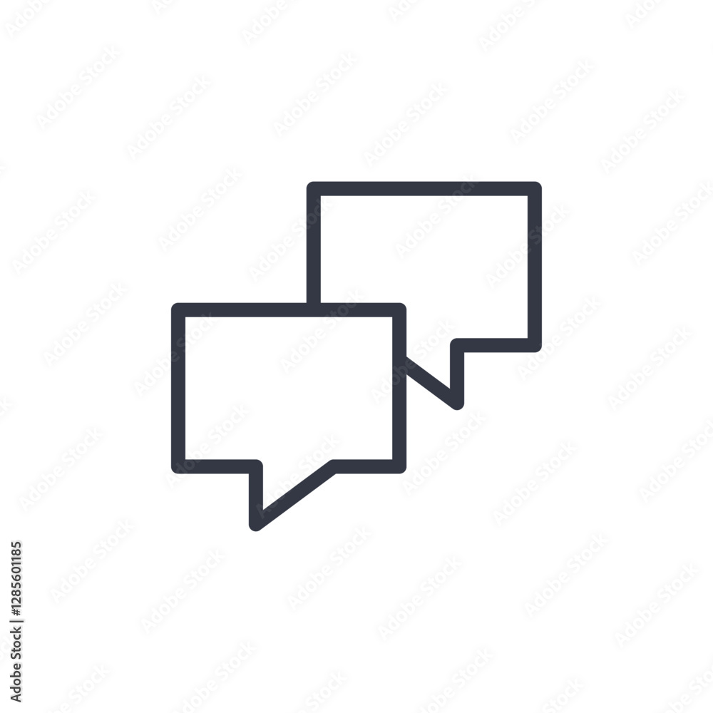 Poster speech bubble chat icon symbol vector sign isolated on white background illustration for graphic and