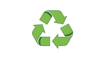 Obraz premium Green Recycling Symbol Arrows Ecology Environment Sustainability