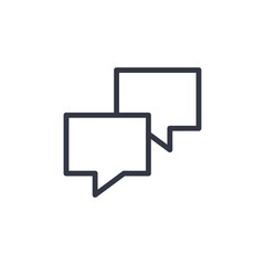 Fototapeta premium speech bubble chat icon symbol vector sign isolated on white background illustration for graphic and web design