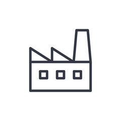 factory icon symbol vector sign isolated on white background illustration for graphic and web design