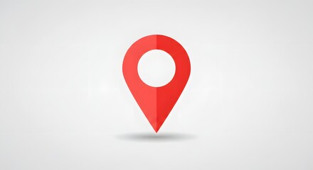 Red Location Pinpoint GPS Map Marker Navigation Symbol