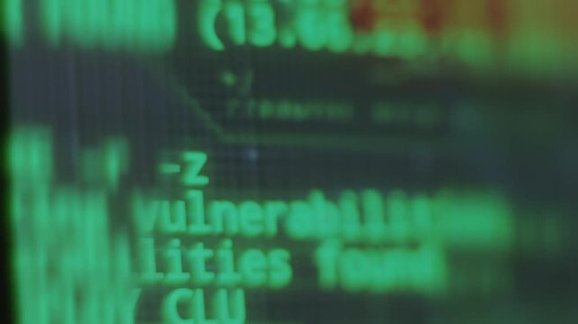 Blurred data scanned by hacking the computer system