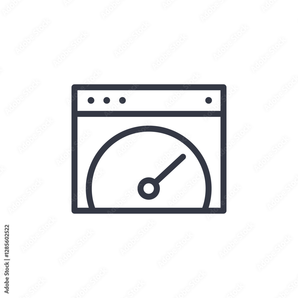 Poster Fast browsing. Speedy web browsing icon symbol vector sign isolated on white background illustration for graphic and web design