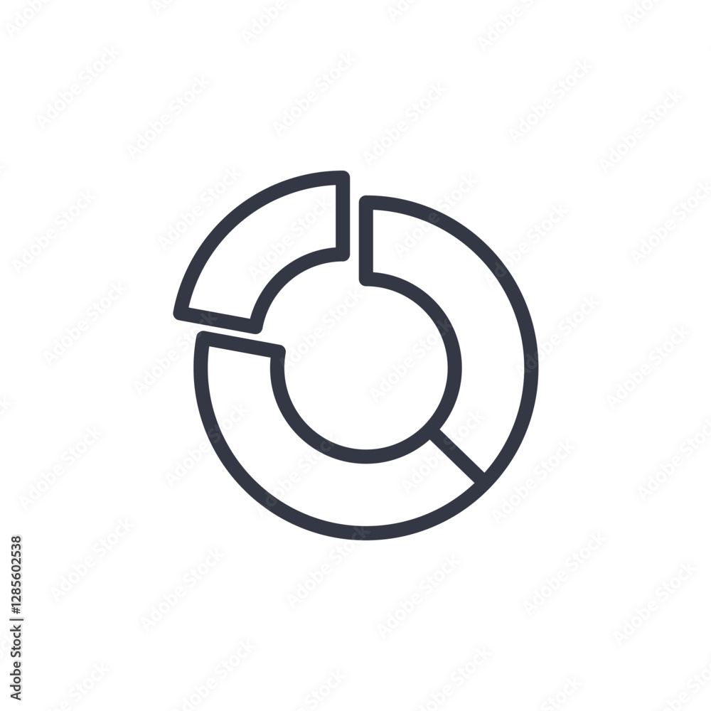 Poster statistics icon symbol vector sign isolated on white background illustration for graphic and web des