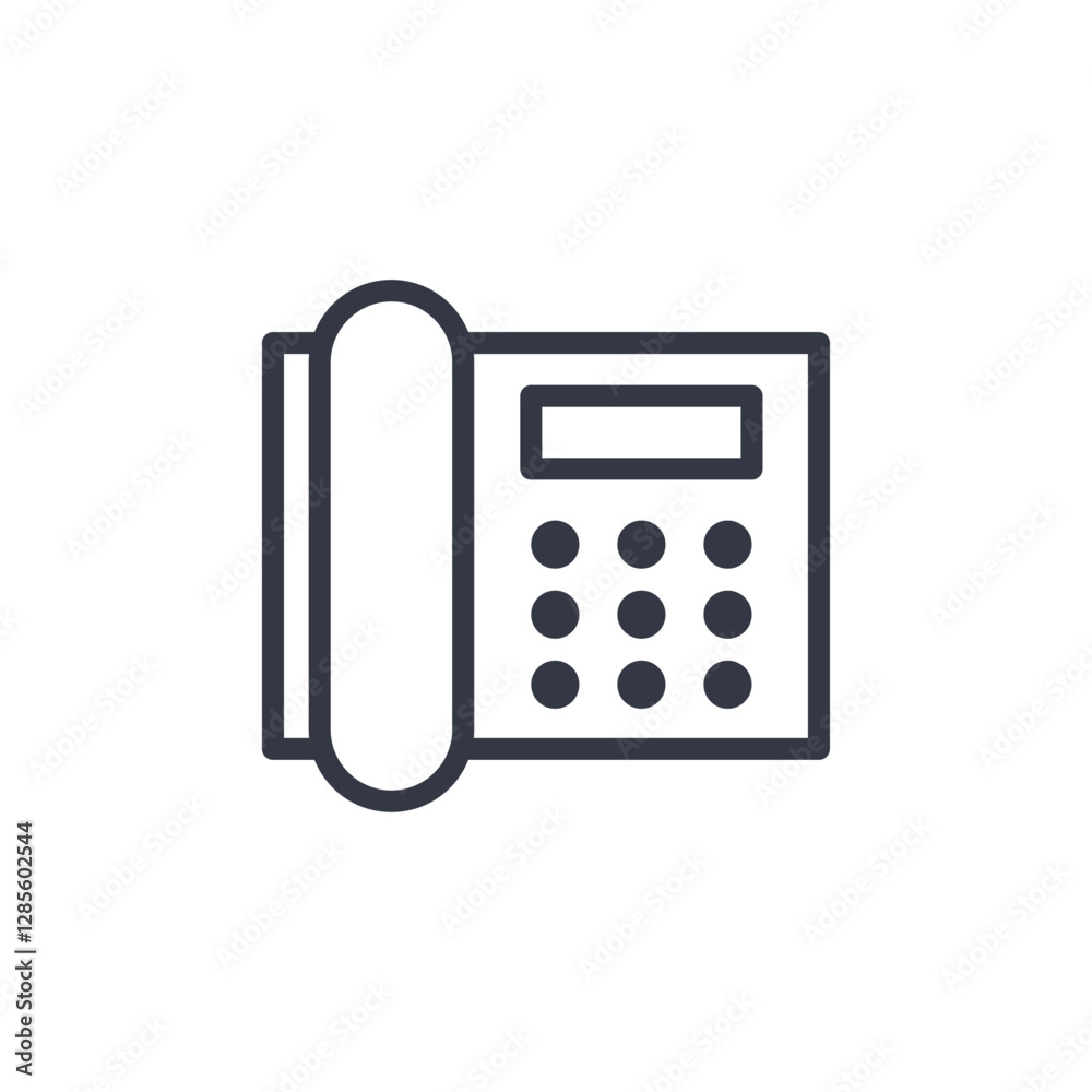 Poster telephone icon symbol vector sign isolated on white background illustration for graphic and web desi