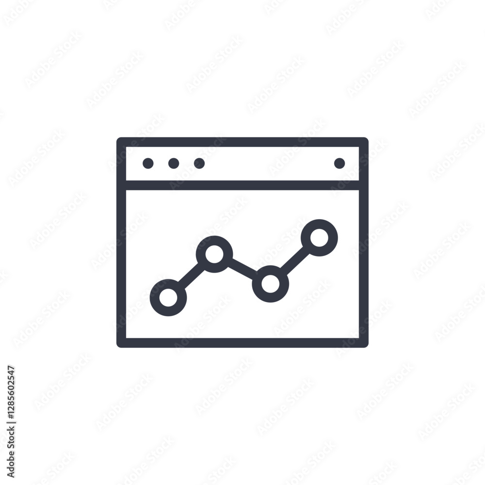 Poster browser icon symbol vector sign isolated on white background illustration for graphic and web design