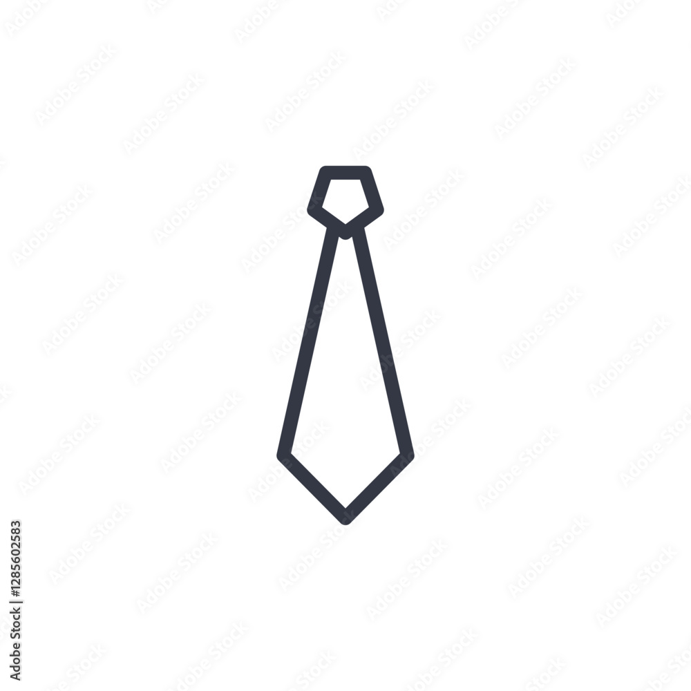 Poster tie icon symbol vector sign isolated on white background illustration for graphic and web design