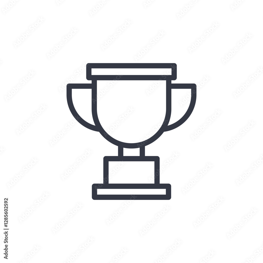 Poster trophy icon symbol vector sign isolated on white background illustration for graphic and web design
