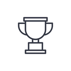 trophy icon symbol vector sign isolated on white background illustration for graphic and web design
