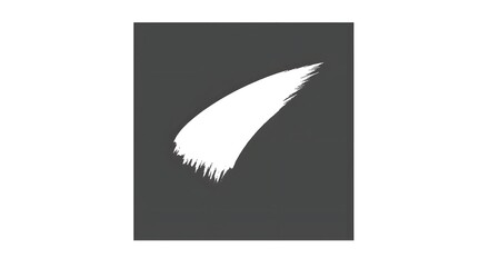 Abstract White Brushstroke on Dark Gray Background Minimalist Design