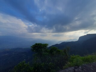 clouds over the mountains
