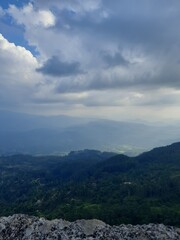 clouds over the mountains