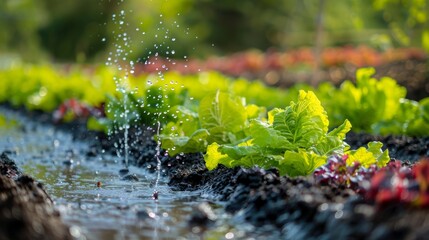 Innovative microclimate farming system showcasing flourishing vegetables in controlled environments