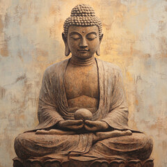 Serene Buddha Statue Meditation Peace Enlightenment
