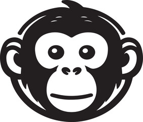 A simple Bonobo vector style with white background
