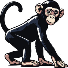 A simple Bonobo vector style with white background
