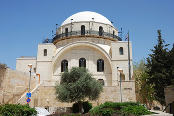 Sinagoga Hurva en la ciudad antigua de Jerusal&eacute;n, Israel
