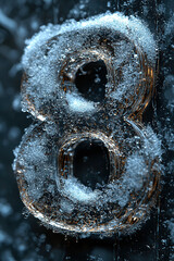 frozen, font, numbers, cinematic, unique, icy, frost, snow, cold, ice, winter, glacial, frosty, snowflake, frozen typography, crystal, holiday, Christmas, dramatic, bold, shiny, reflective, artistic, 