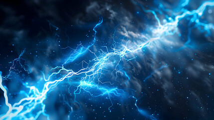 Dramatic Lightning Strikes Illuminating Dark Stormy Sky with Electric Energy and Tension