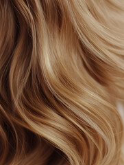 Naklejka premium Closeup of Wavy Blonde Hair with Soft Natural Highlights and Textured Waves : Generative AI