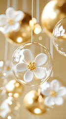 Elegant floral decor with golden accents